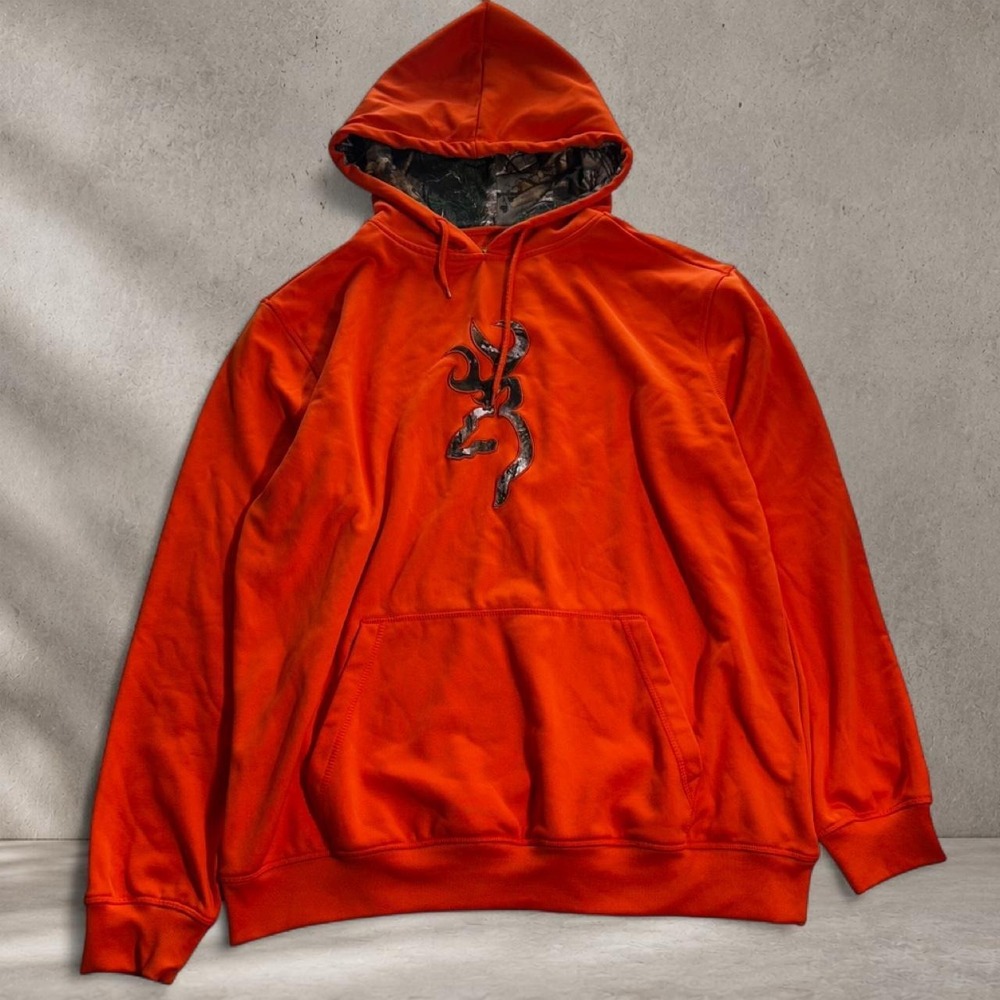 Browning orange camo hoodie